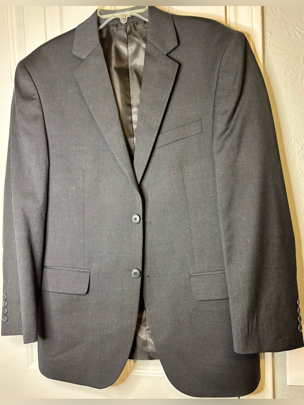 Pronto Uomo Dark Charcoal Two-Button Men's Suit Jacket Coat